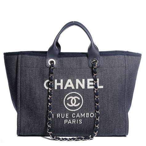 chanel blue canvas tote|chanel tote bag canvas price.